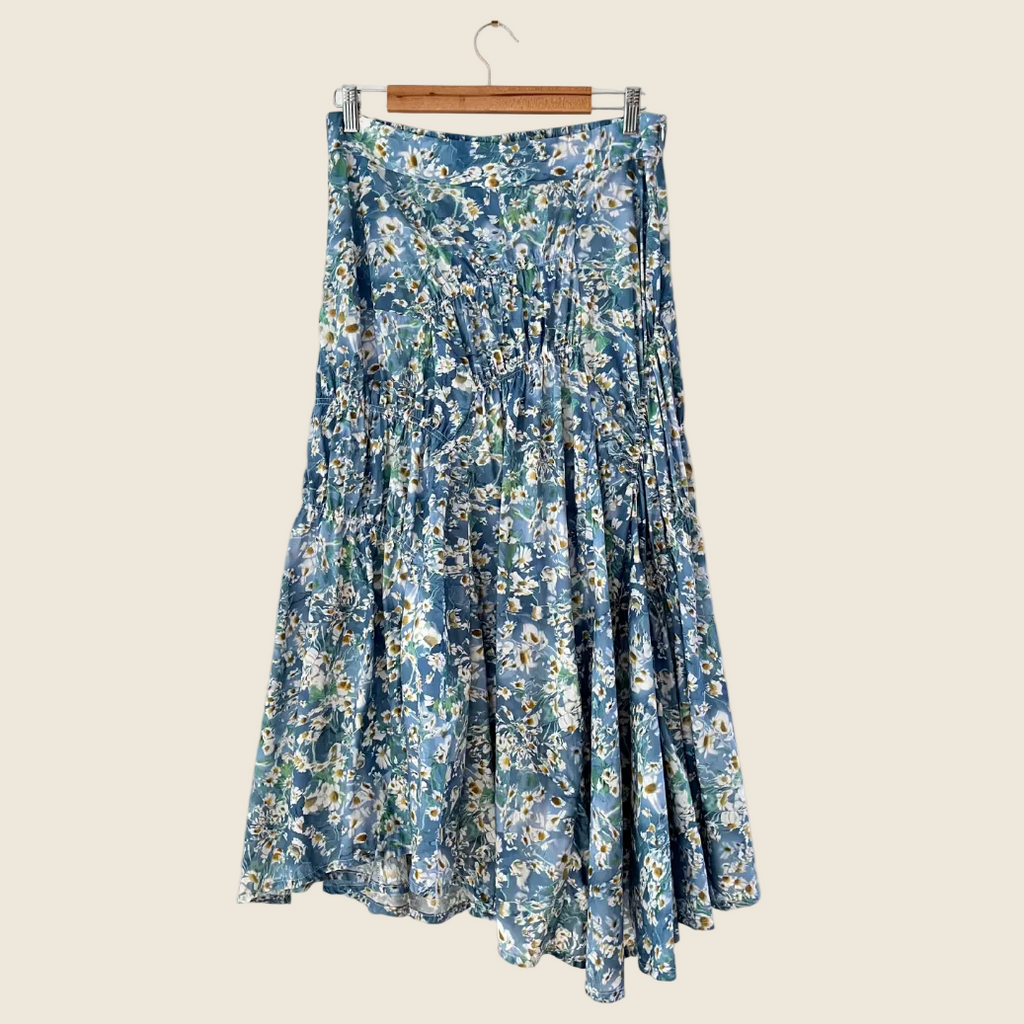 Alpha60 RAVEN Skirt in Blue Floral Size M.