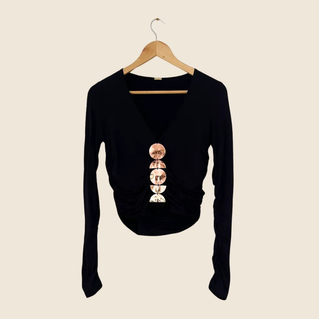 Cult Gaia KIERA Top in Black Size S.