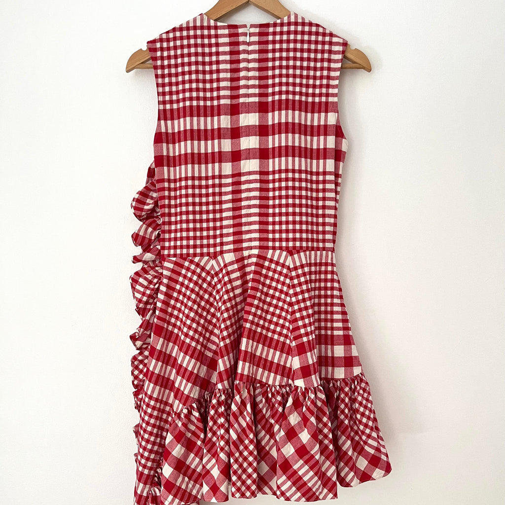 Simone Rocha x H&M Asymmetrical Checked Dress Size 34/XS.