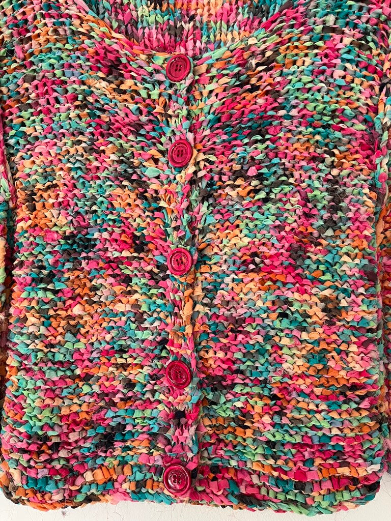 Moschino Cheap and Chic Silk Woven Cardigan.