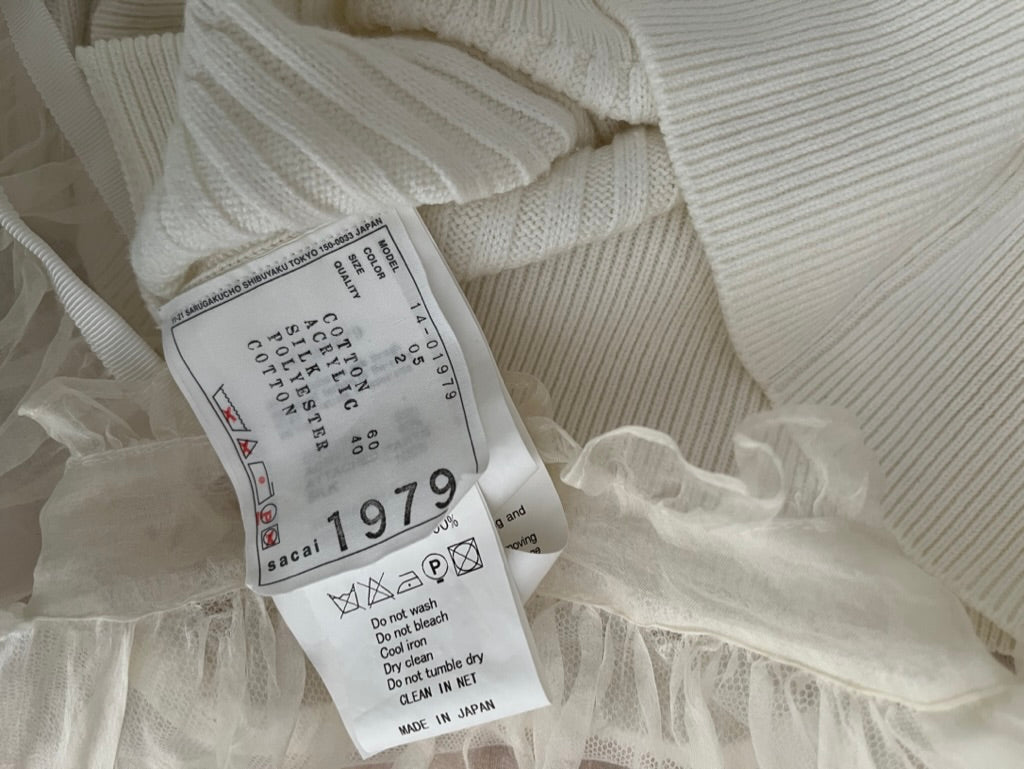 Sacai Silk/Cotton Knit Top.