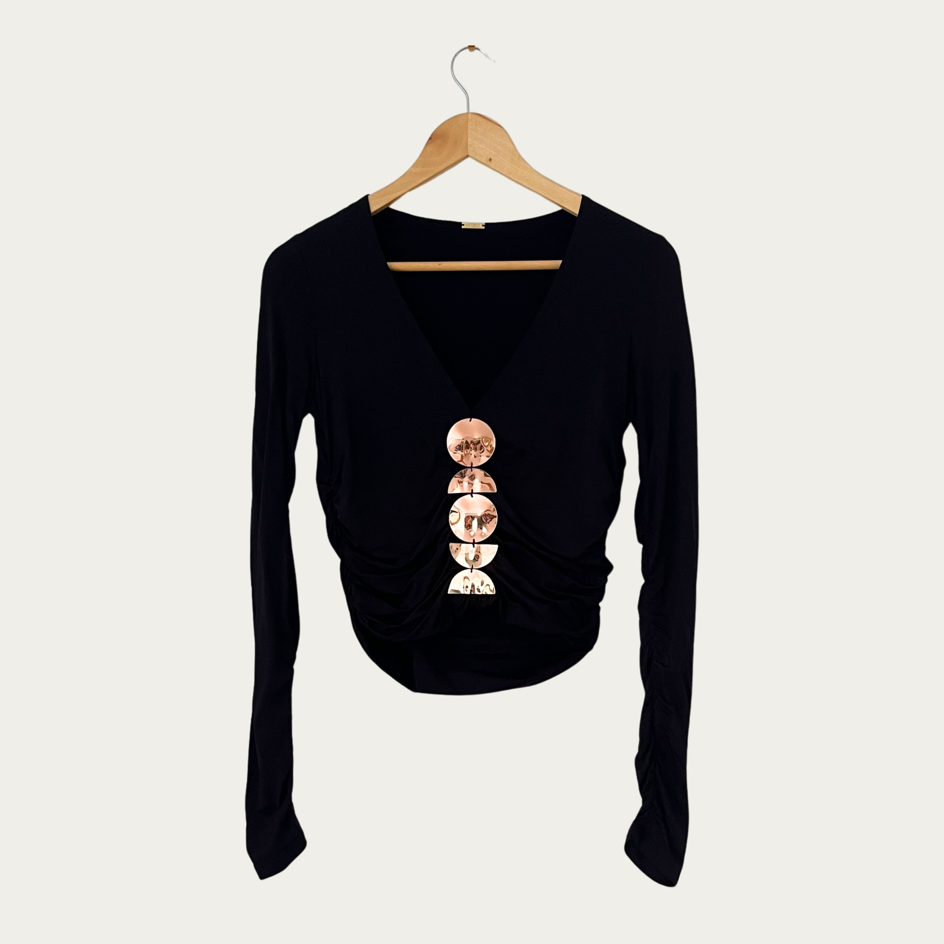 Cult Gaia KIERA Top in Black Size S.