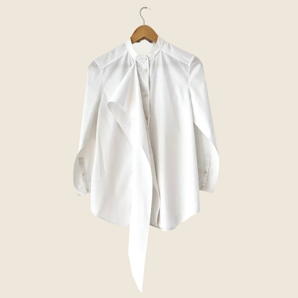 Acne Studios BIANCA Dry Pop Shirt In Optic White Size 36/S.
