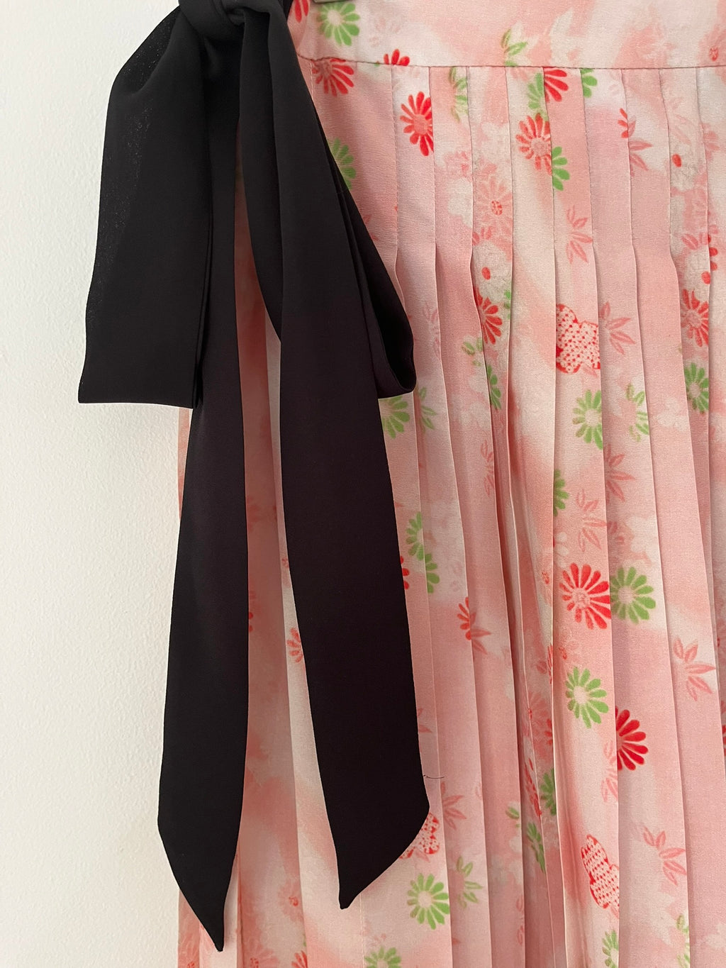 Simone Rocha Pleated Floral Wrap Skirt.