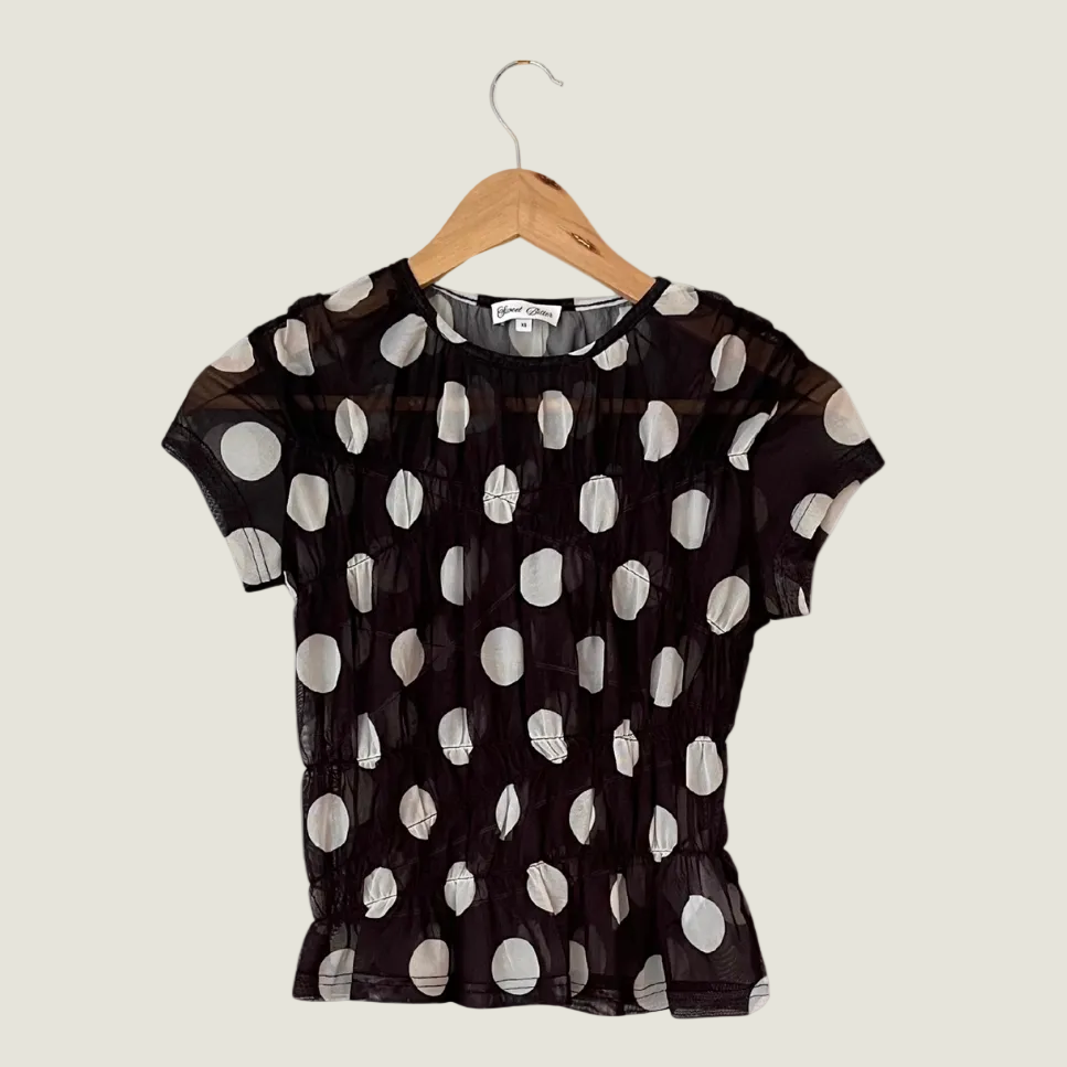 Sweet Bitter KIRA Top in Polka Dot Size XS.