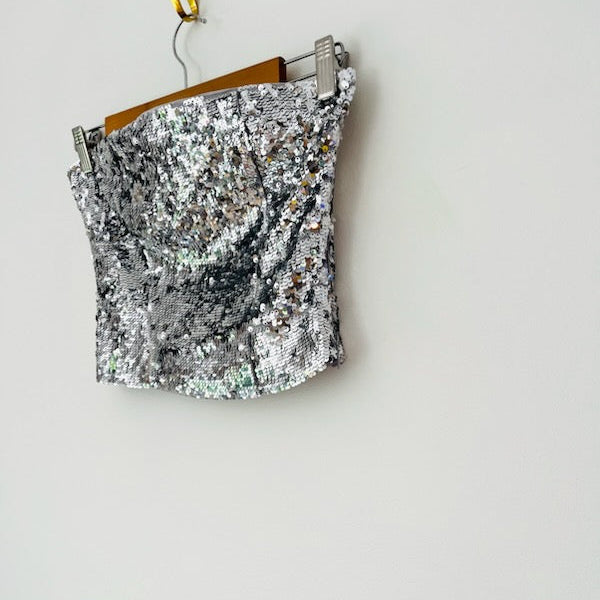 Guizio Sequin Tube Top.