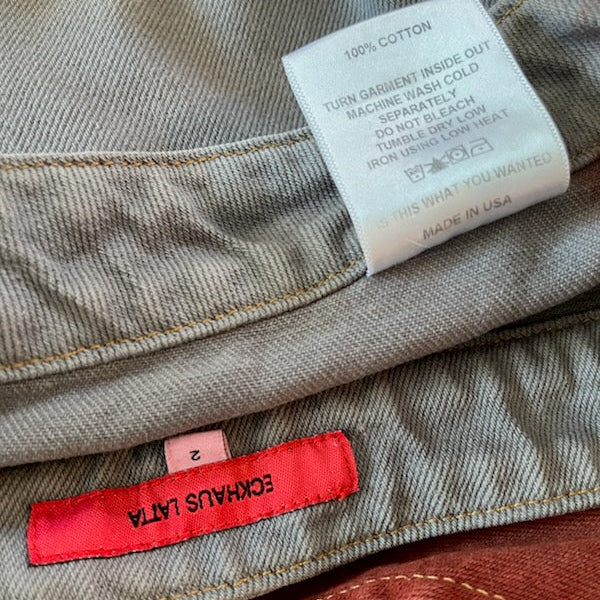 Eckhaus Latta EL DENIM Miniskirt In Neutrals.