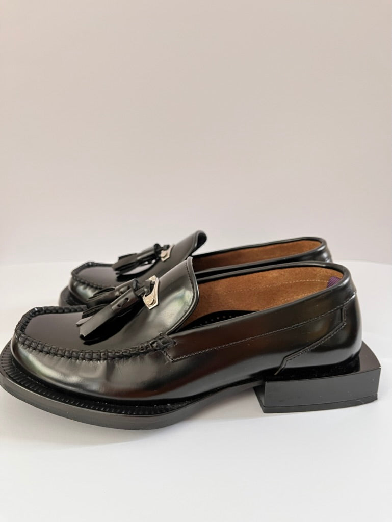EYTYS RIO Tassel Detail Loafer in Black.