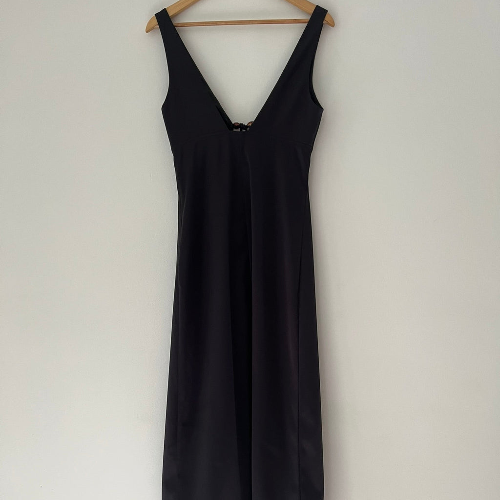 Ganni Double Satin Halter-Neck Dress.