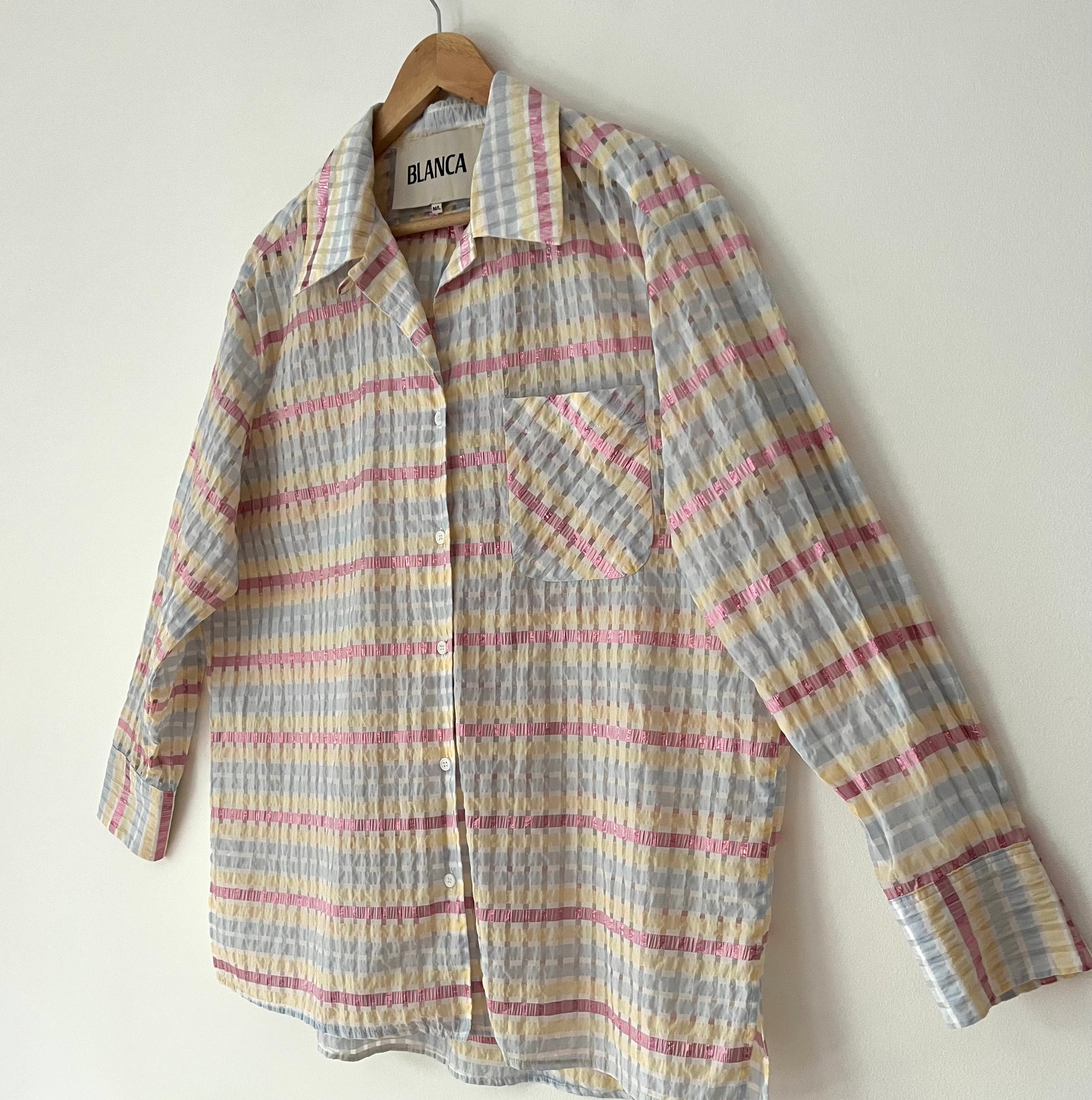 Blanca Long Sleeve Check Shirt Size M/L.