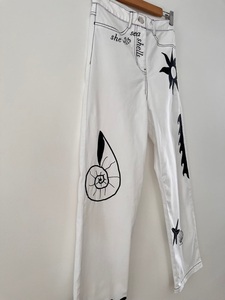 Lottie Hall TREASURE Pants in White.