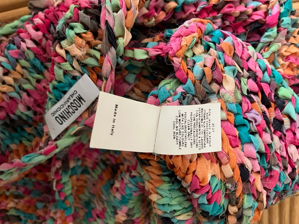 Moschino Cheap and Chic Silk Woven Cardigan.