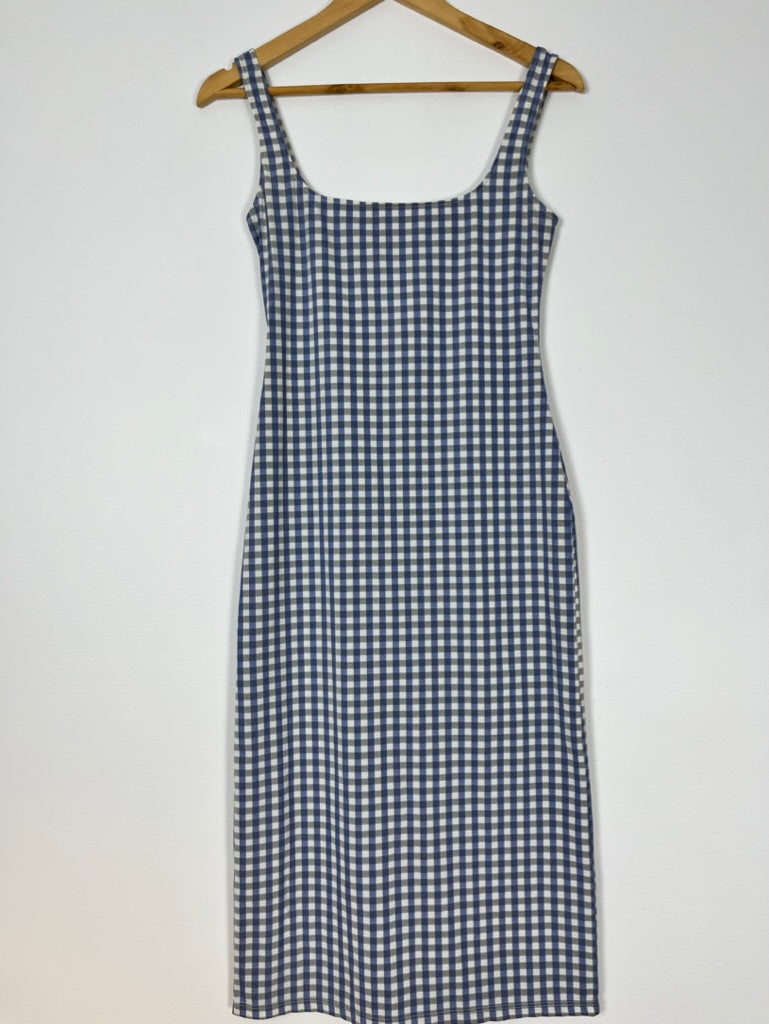 Maryam Nassir Zadeh SALMA Dress in Blue Check.