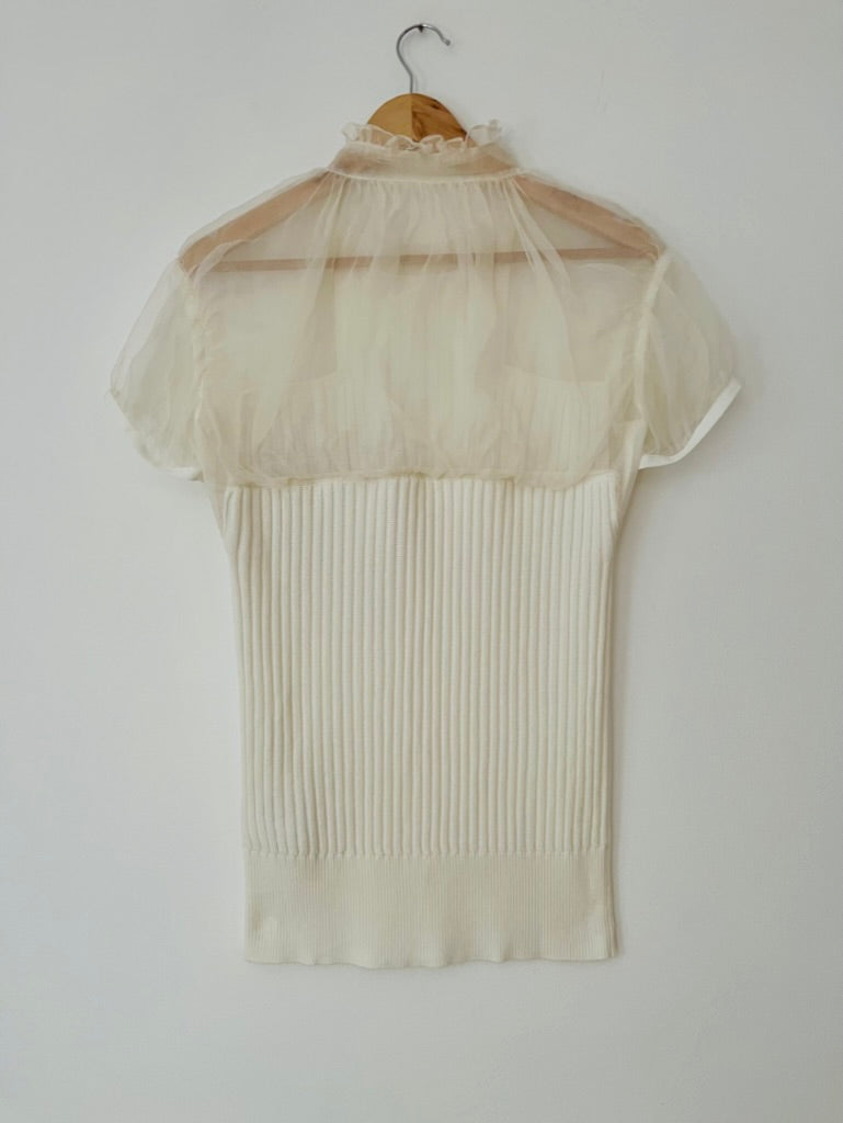 Sacai Silk/Cotton Knit Top.