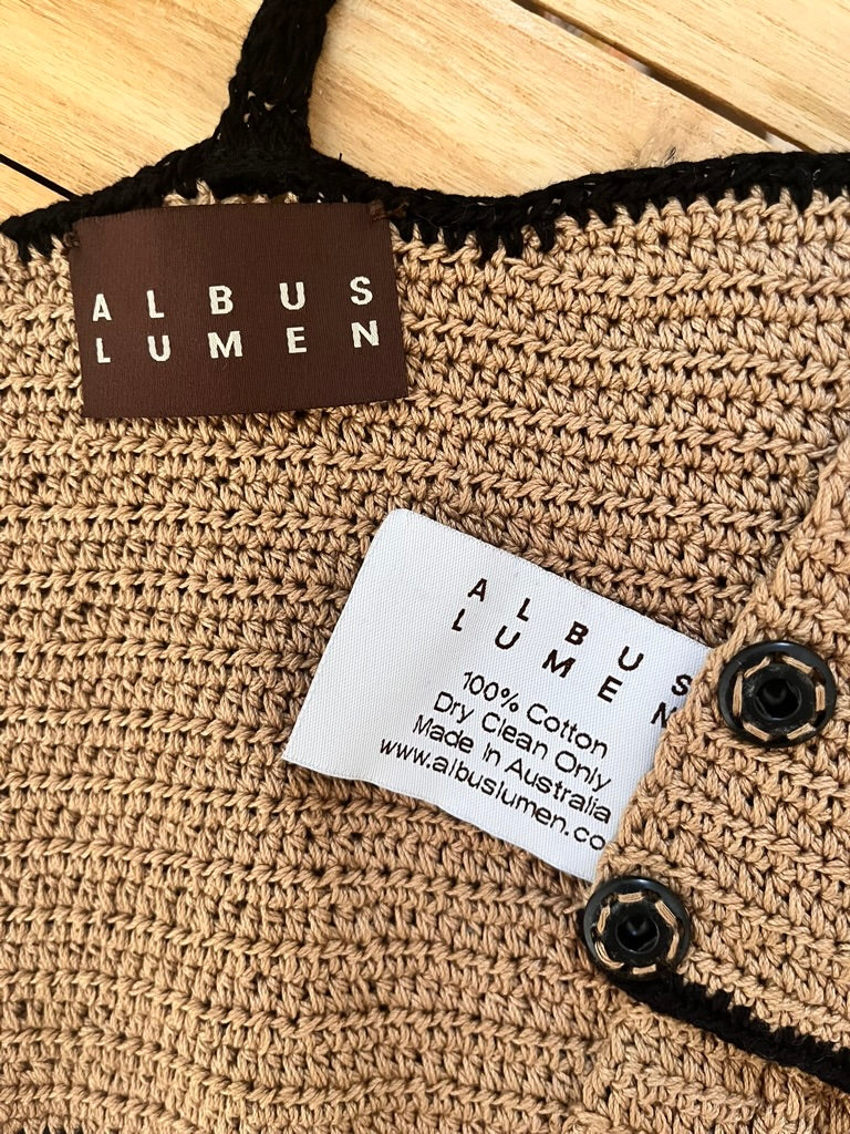 Albus Lumen VERDE Crochet Corset Top.