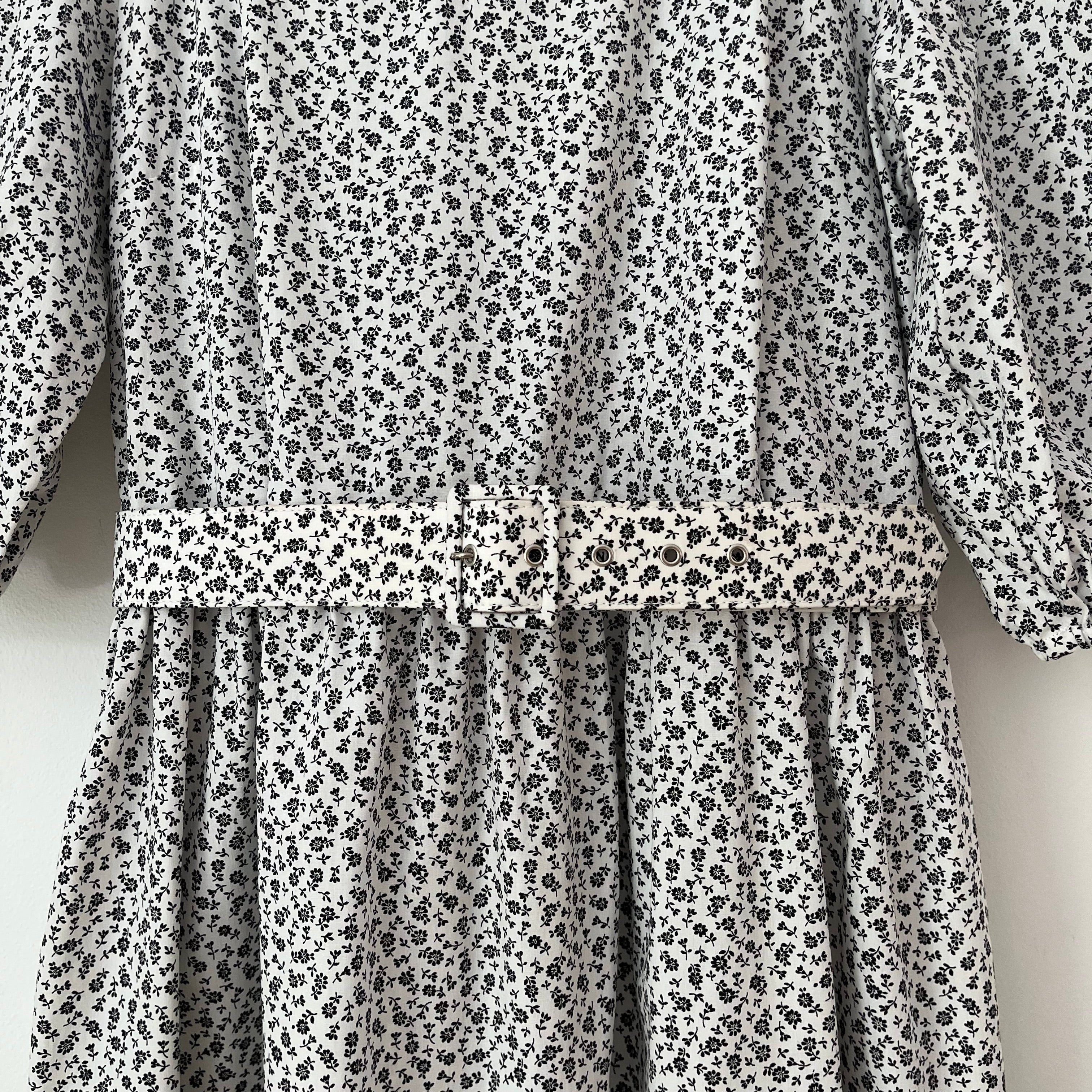 Sandy Liang SEEDS Midi Dress in Floral White.