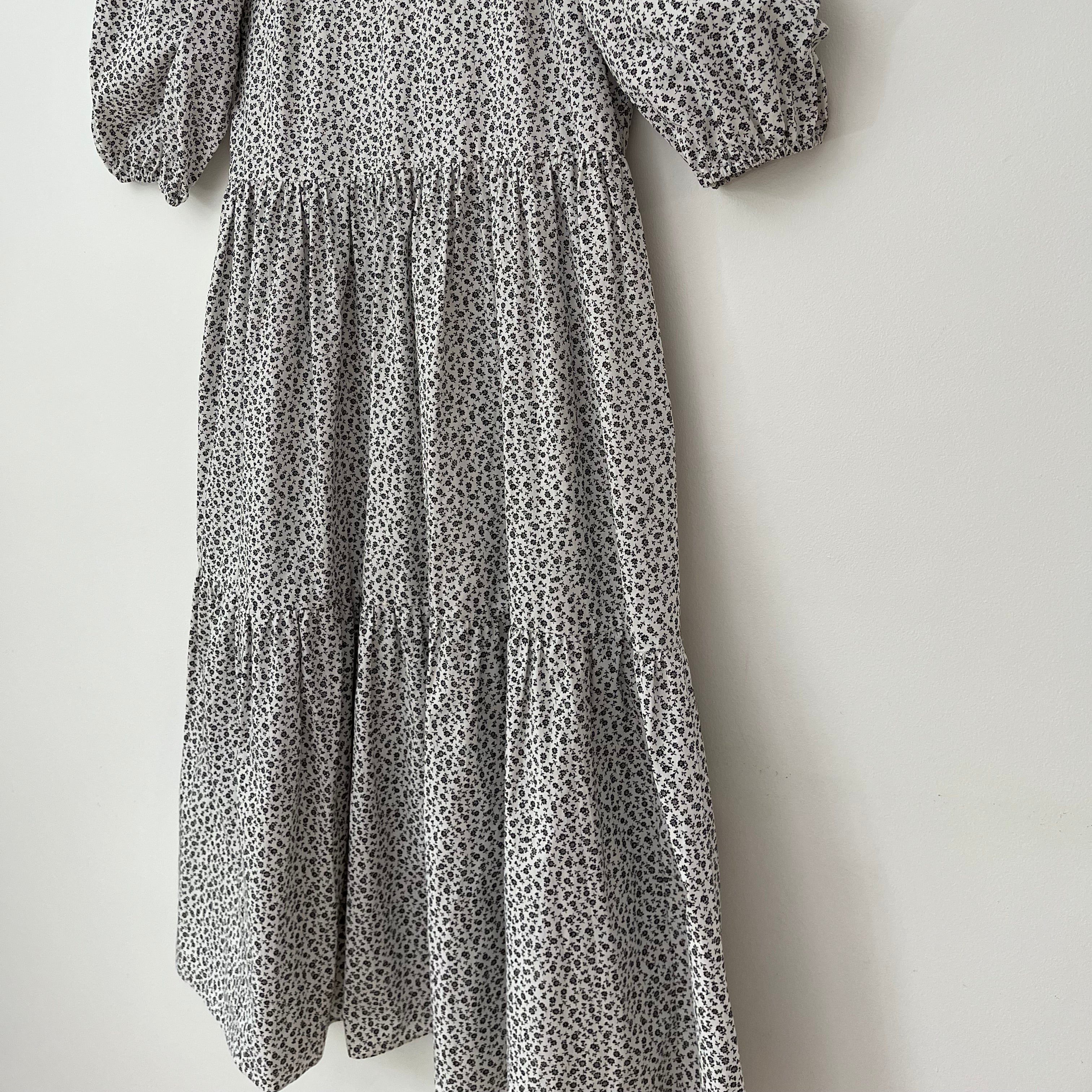 Sandy Liang SEEDS Midi Dress in Floral White.