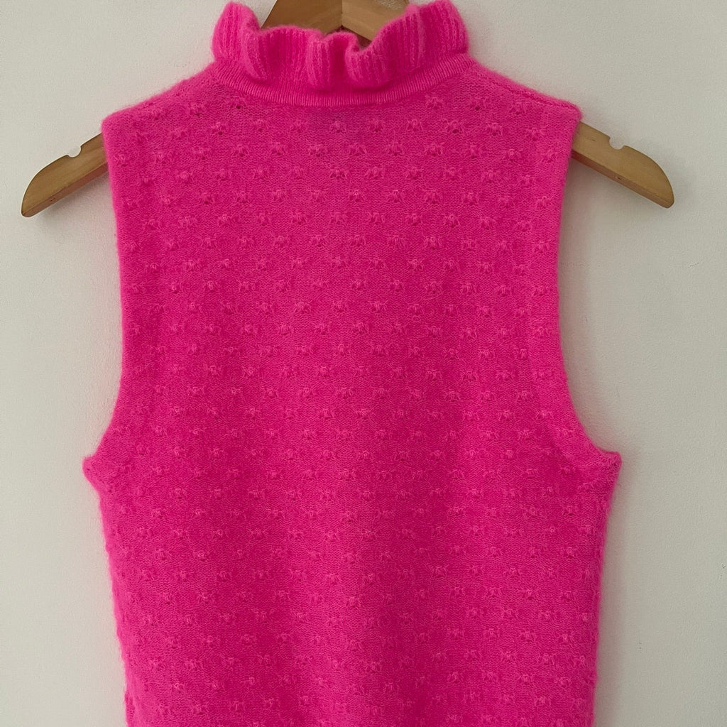 Ganni SLEEVELESS Wool Top in Sugarplum.
