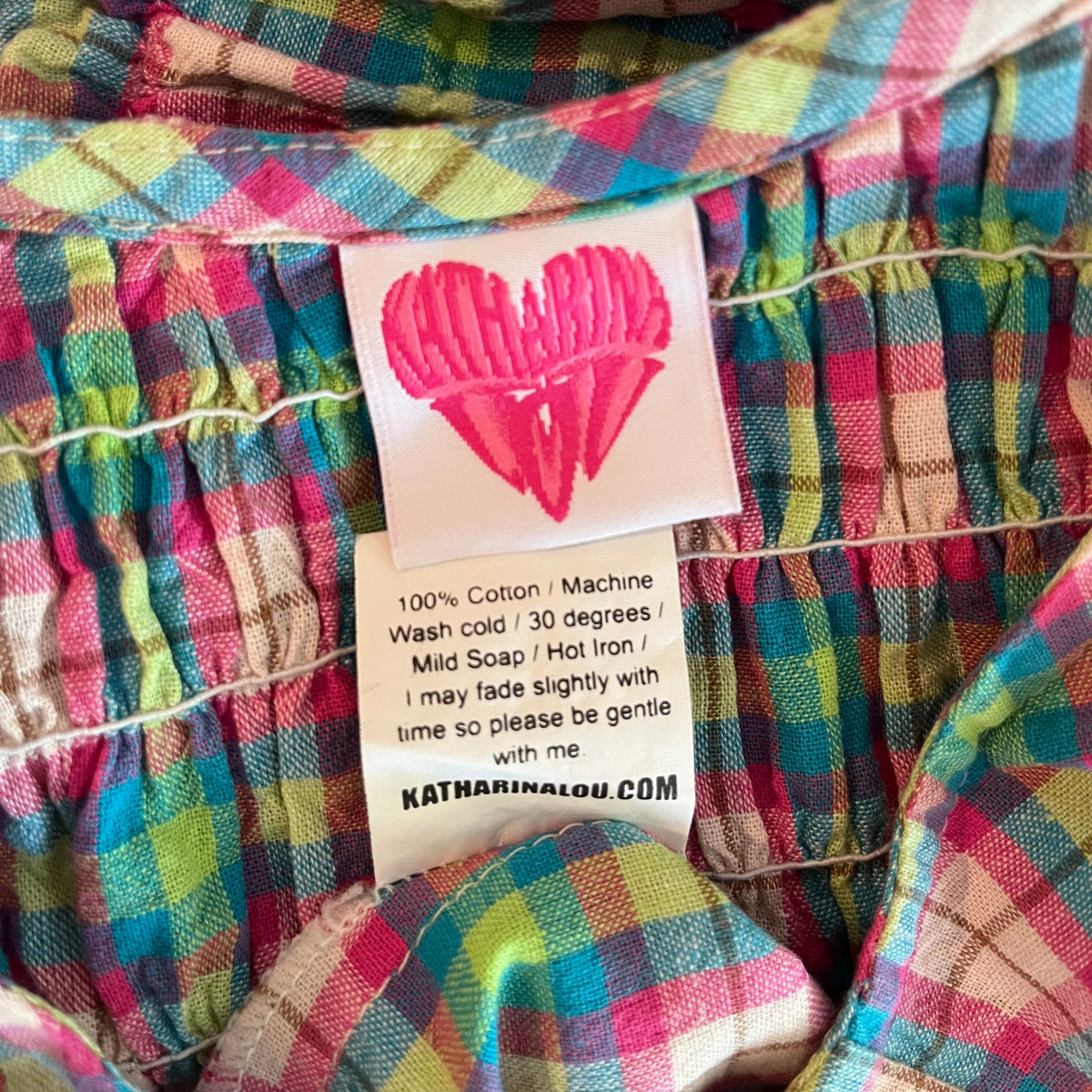 Katharina Lou Archives Plaid Top Size XS.