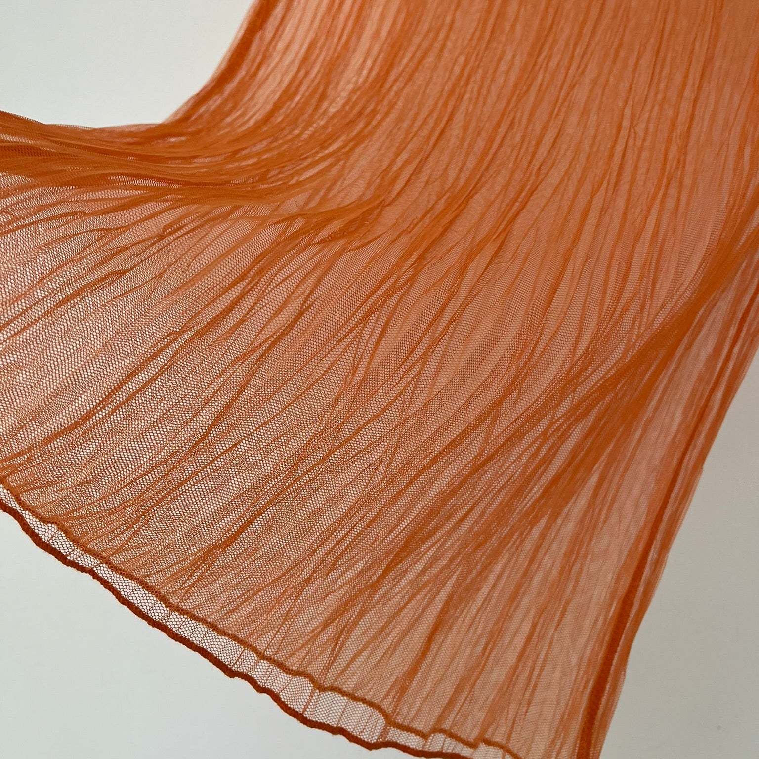 Sister Studios Sheer Tiered Maxi Skirt in Orange.