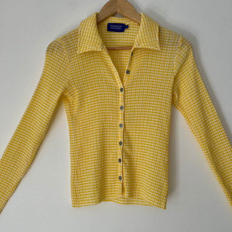 Permanent Vacation RITUAL Top/Cardigan in Yellow.