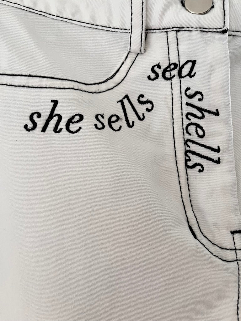 Lottie Hall TREASURE Pants in White.