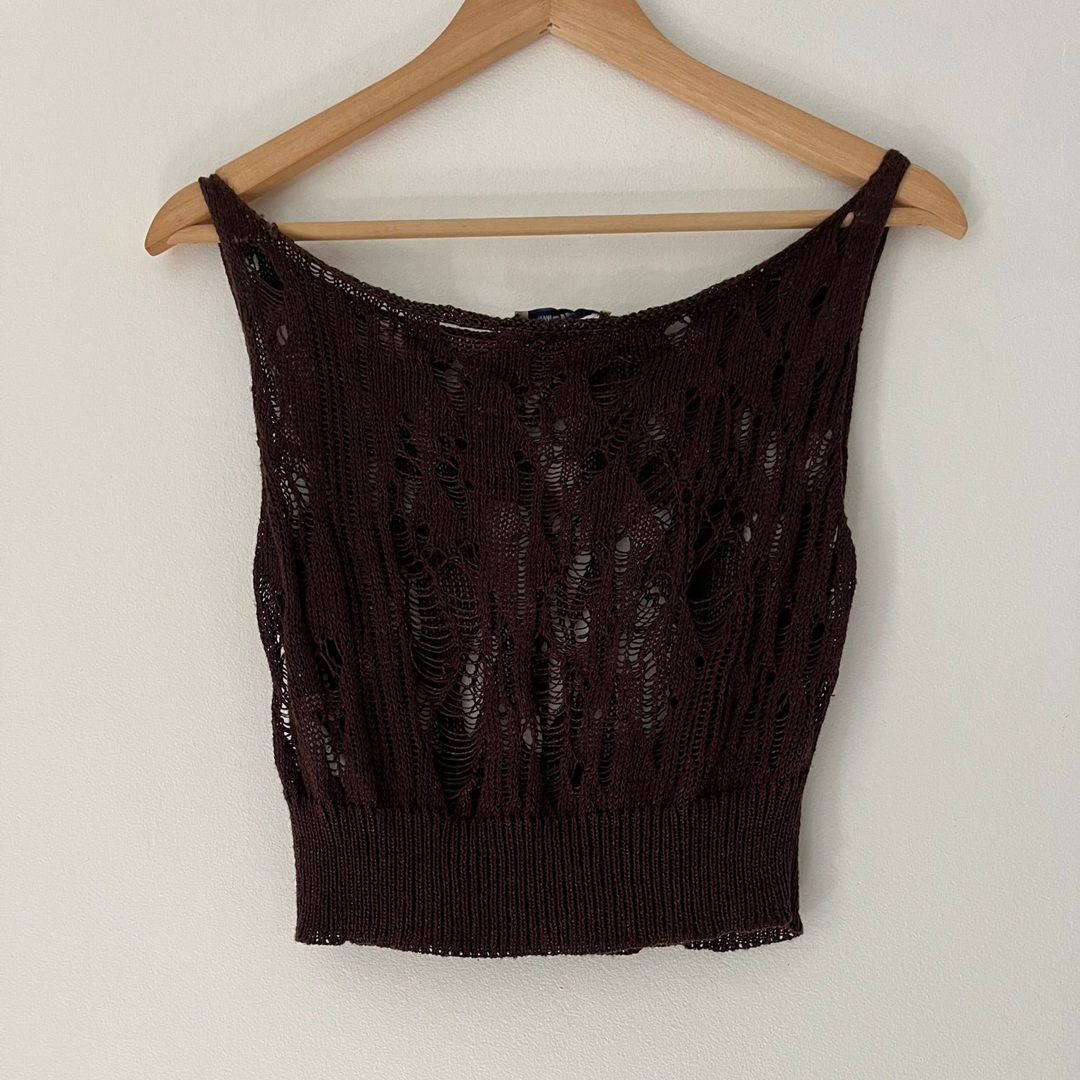 Paloma Wool BAIA KNITTED Top in Brown.