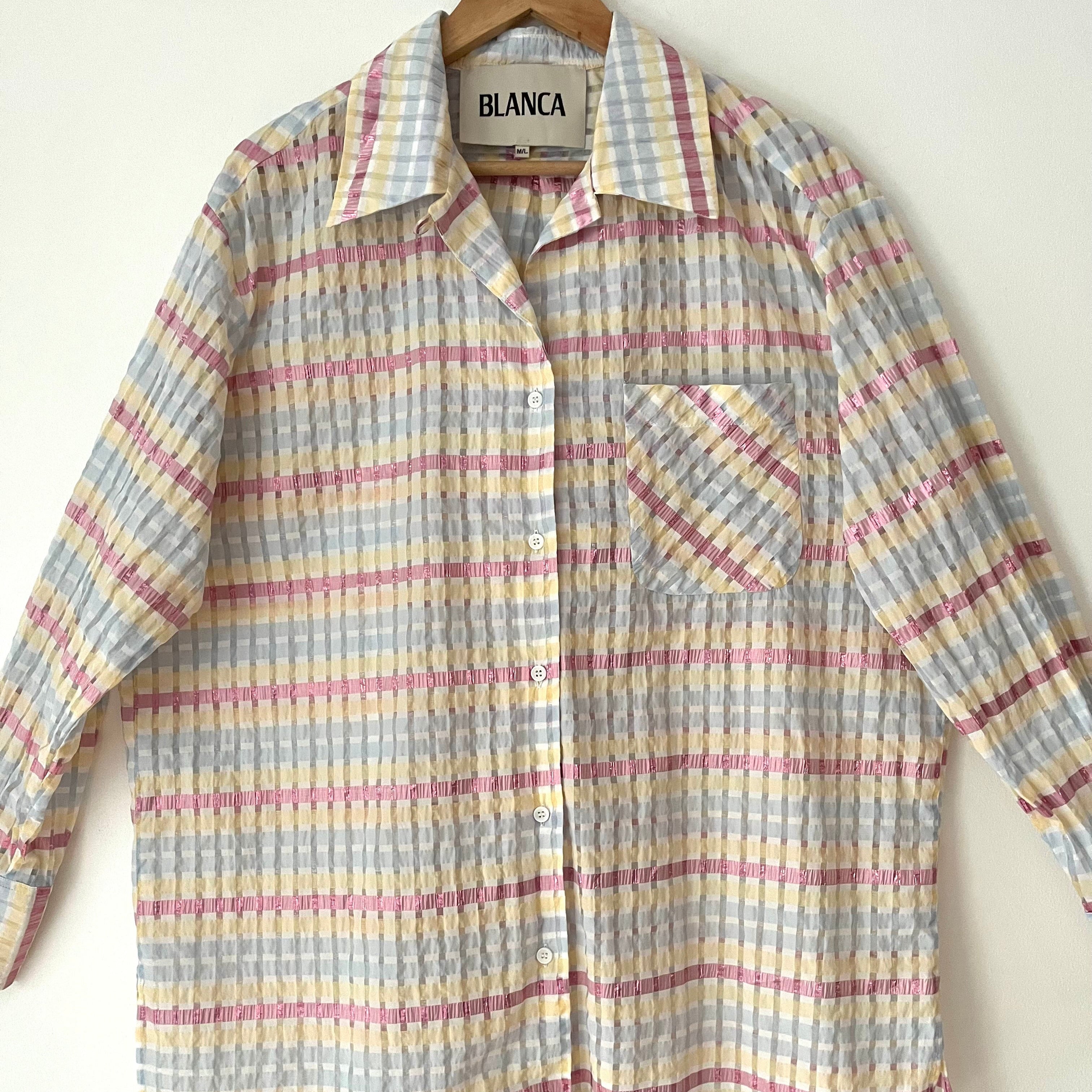 Blanca Long Sleeve Check Shirt Size M/L.