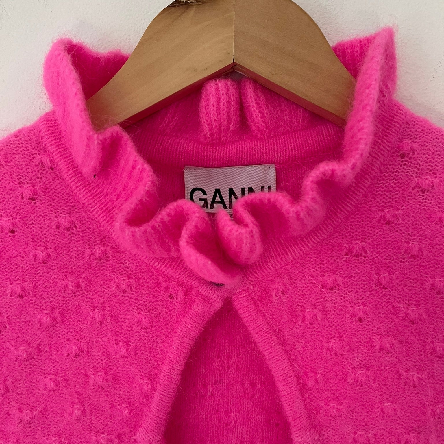 Ganni SLEEVELESS Wool Top in Sugarplum.