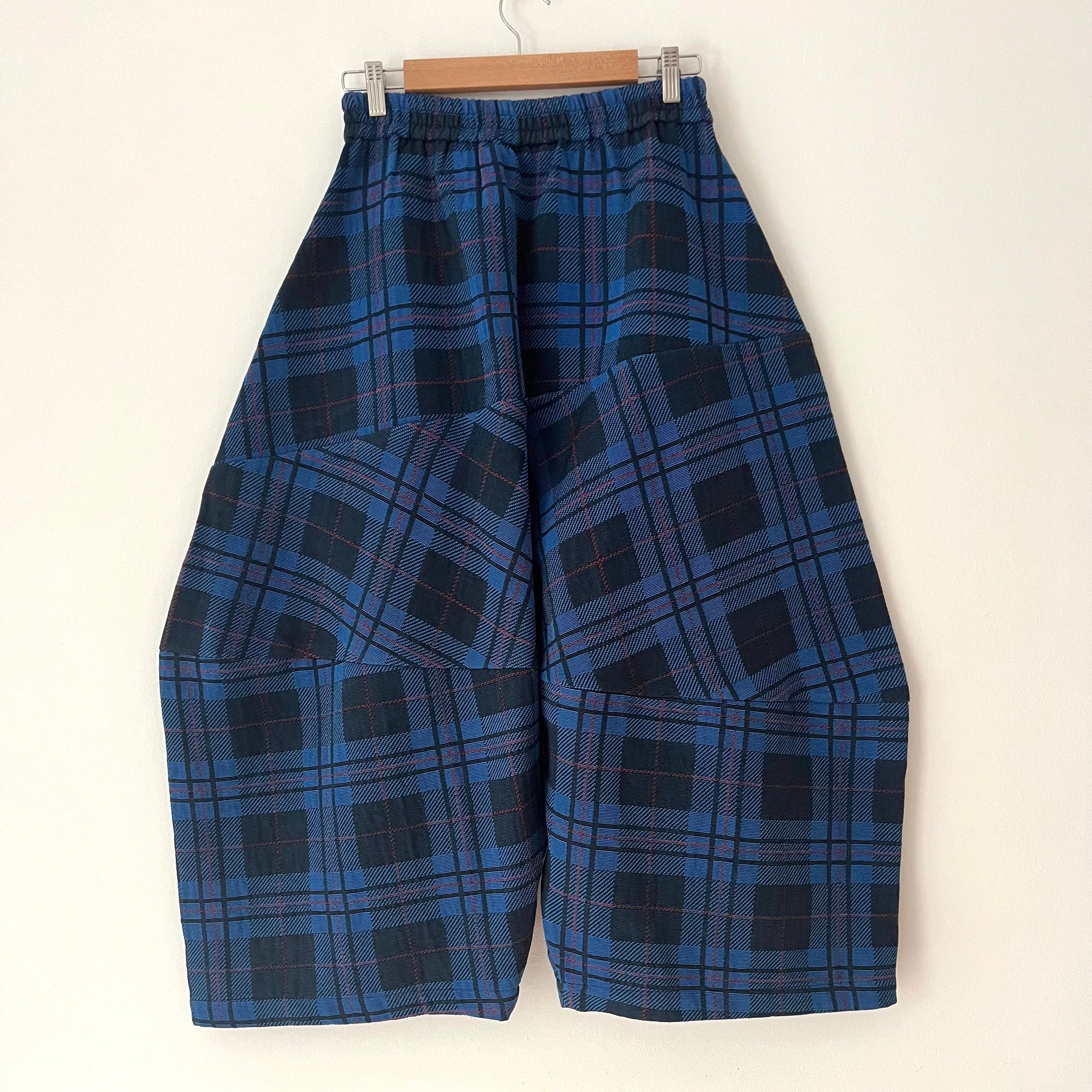 Alpha60 Wide Leg Tartan Pant Size S.