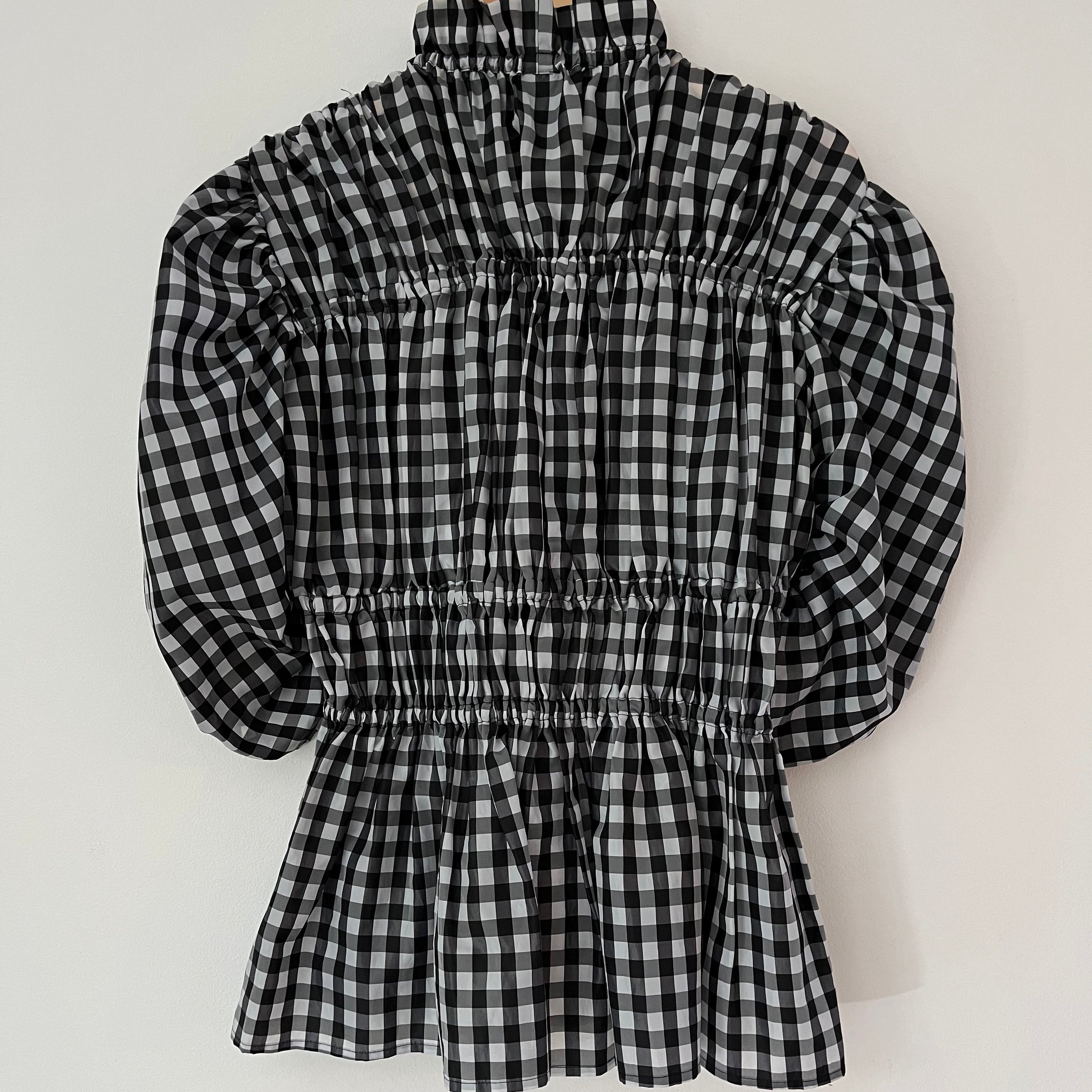 Romance Was Born Gathered Gingham Blouse Size AU12.
