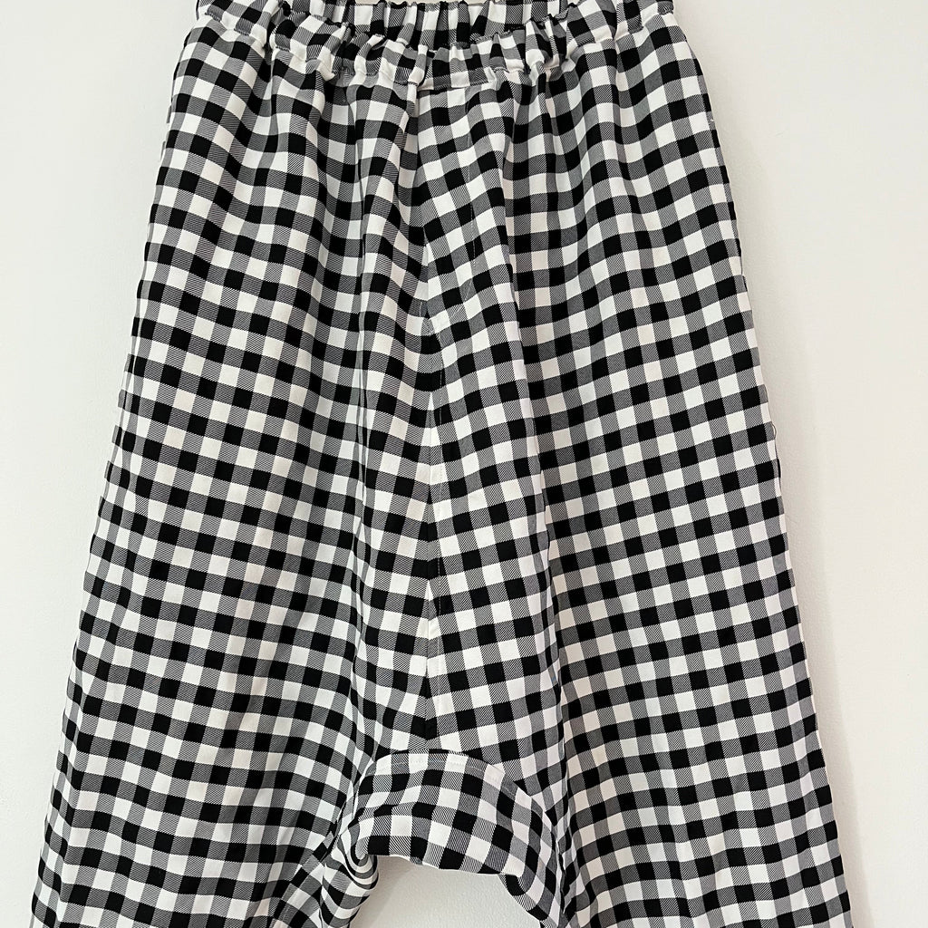 BLACK By Comme Des Garçons Cropped Gingham Trousers Size S.