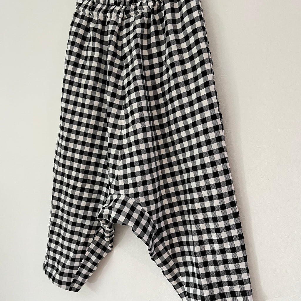 BLACK By Comme Des Garçons Cropped Gingham Trousers Size S.