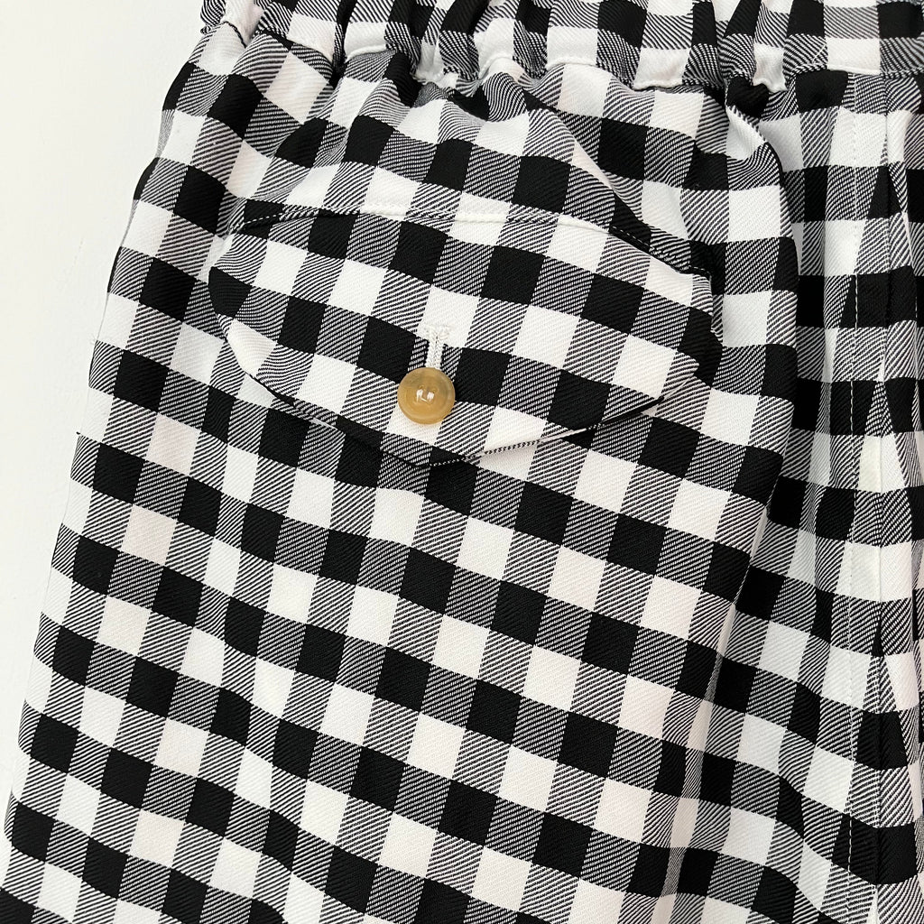 BLACK By Comme Des Garçons Cropped Gingham Trousers Size S.