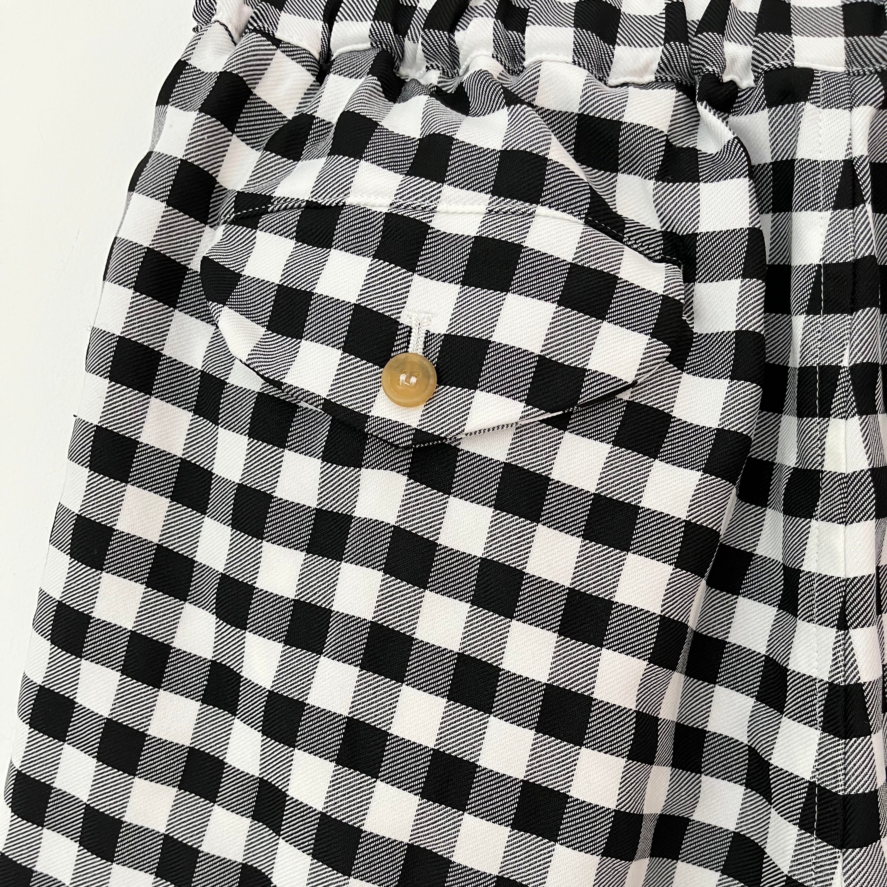 BLACK By Comme Des Garçons Cropped Gingham Trousers Size S.