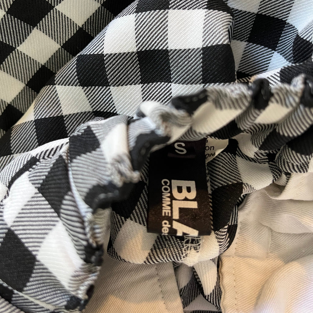 BLACK By Comme Des Garçons Cropped Gingham Trousers Size S.
