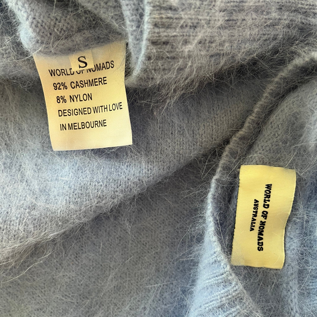 World of Nomads ADELE Crewneck Knit in Sky Size S.