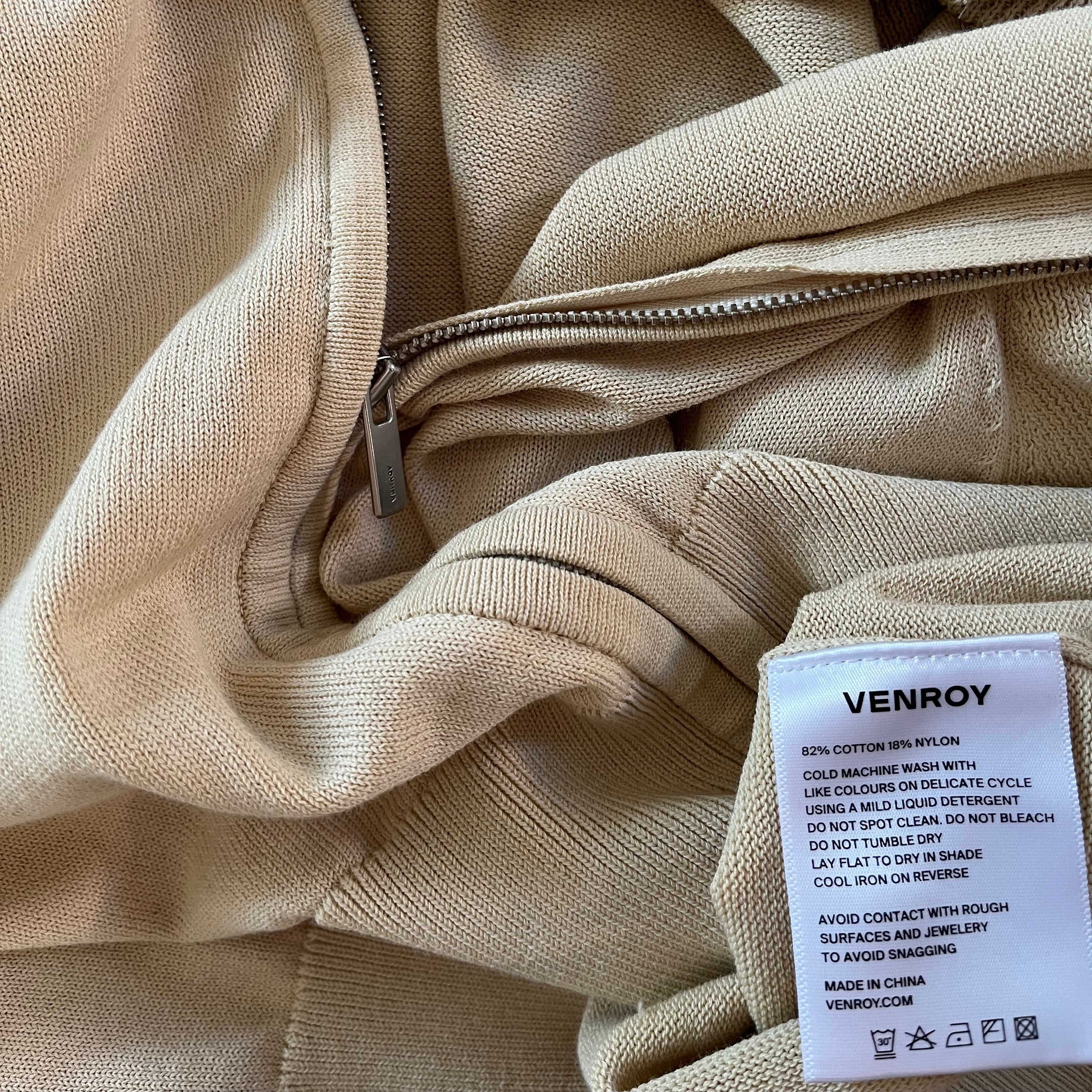 Venroy Knit Zip Cardigan Size S.