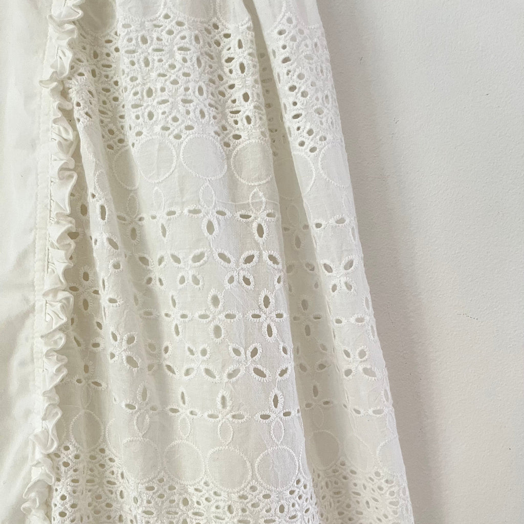 SUKU Home Anglaise/Pointelle Midi Skirt Size 2/AU10.