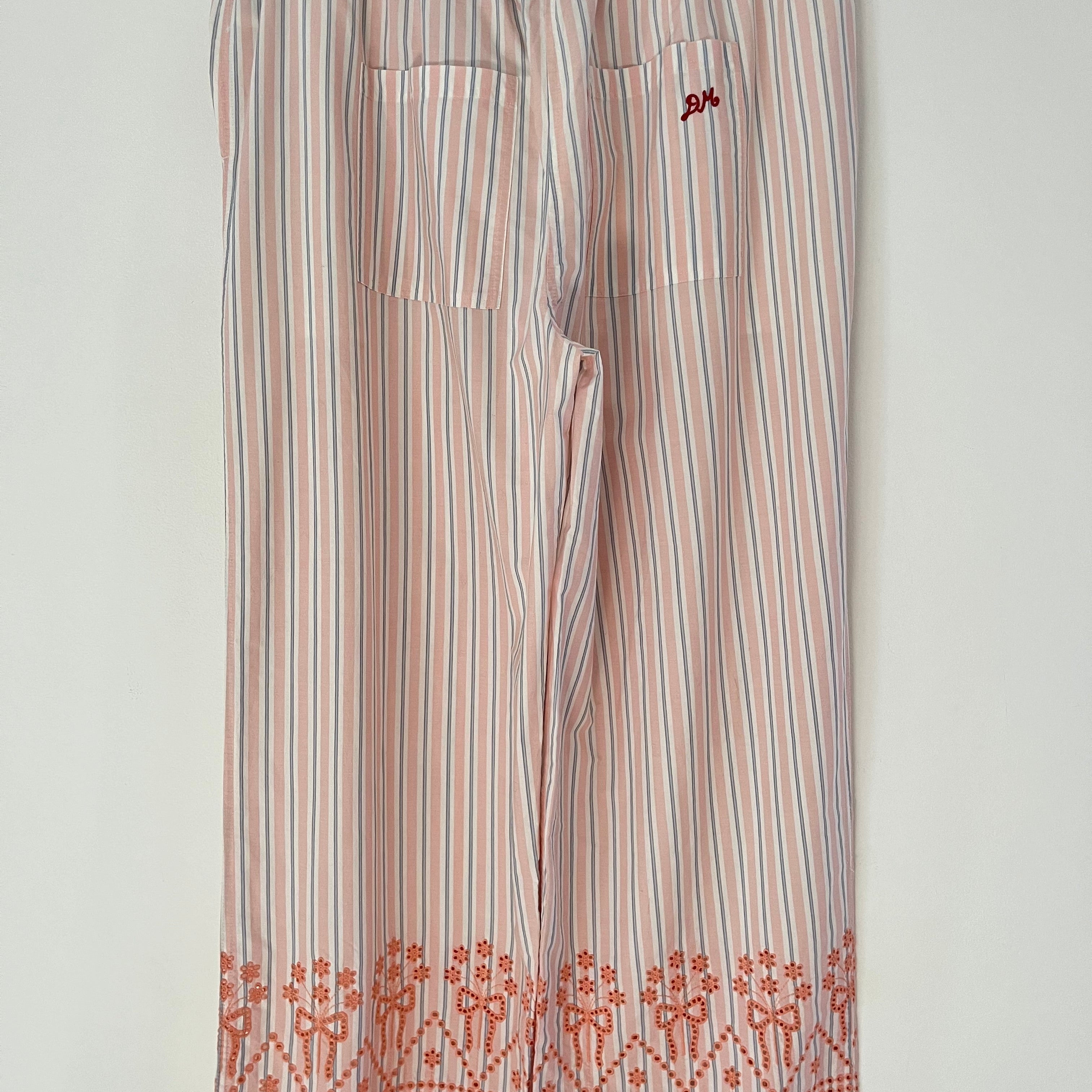 Damson Madder BNWT LEAH Trousers in Apricot Business Stripe Size 16.
