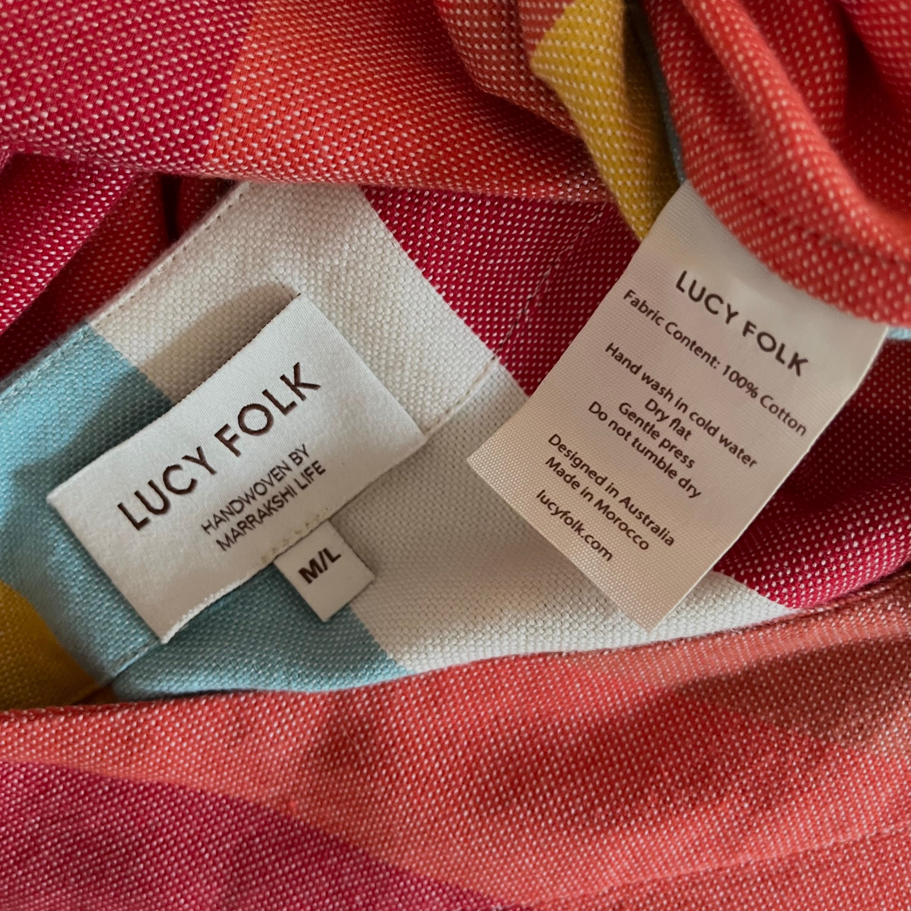 Lucy Folk Multi Shirt Size M/L.