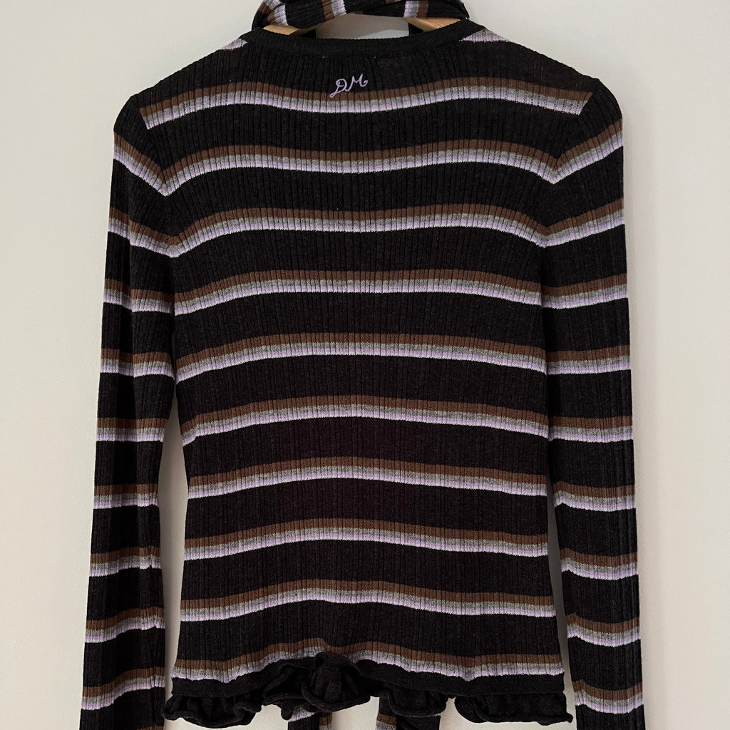 Damson Madder ANELIS Cotton/Merino Blend Cardigan Size 10.