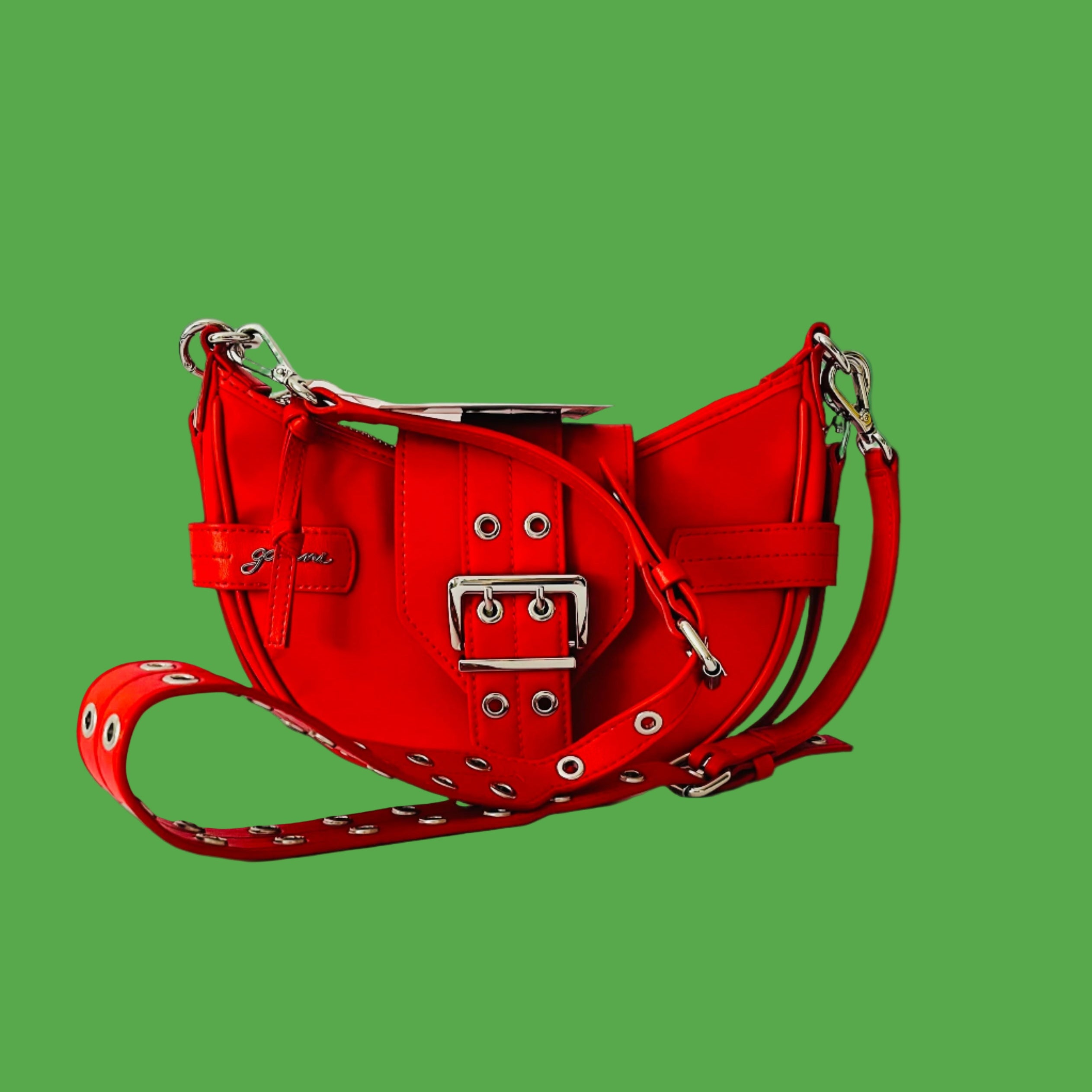 Ganni BNWT Small BUCKY Crossbody Bag in Racing Red.