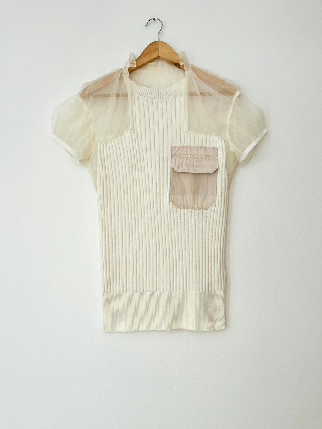 Sacai Silk/Cotton Knit Top.