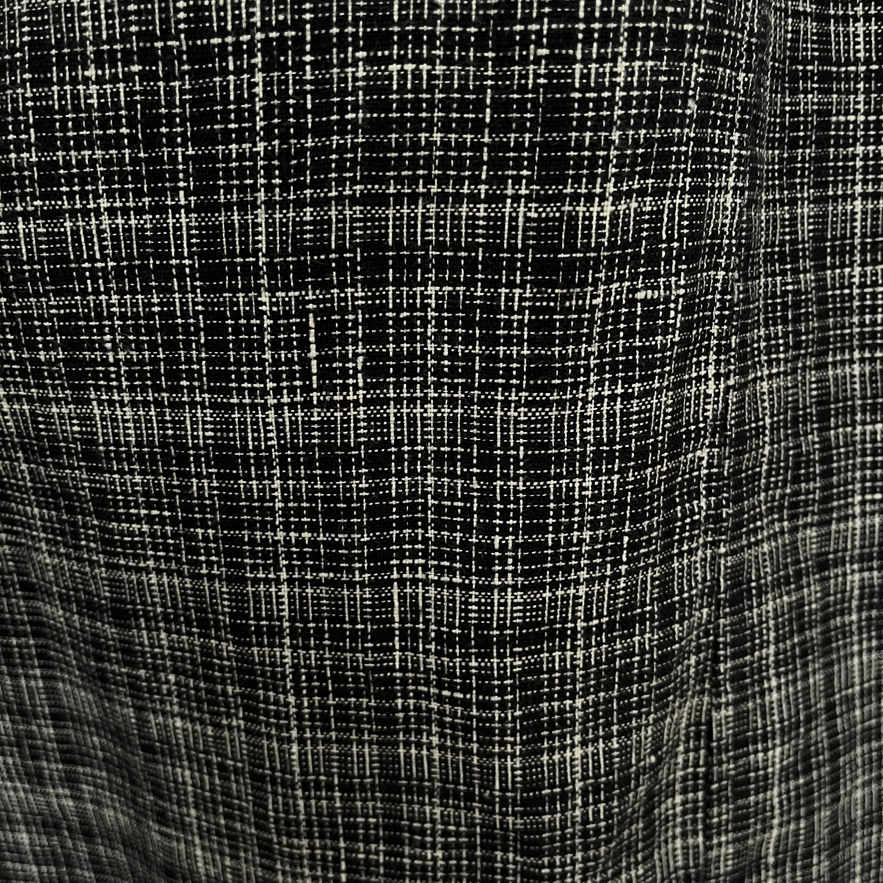 Toast ASAWA Tiered Check Linen Midi Dress in Charcoal.