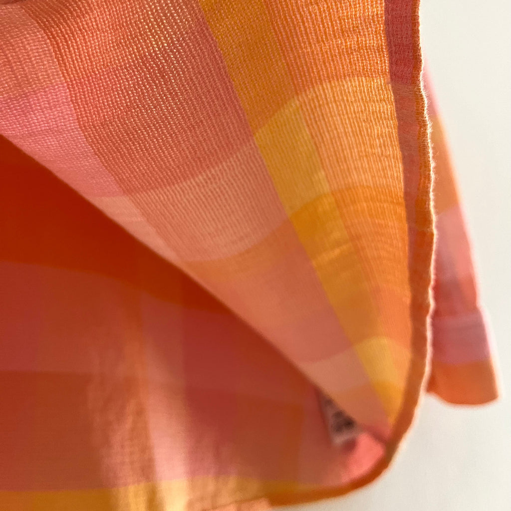 Sessùn DELIMA Checked Shirt in Orange Size M.