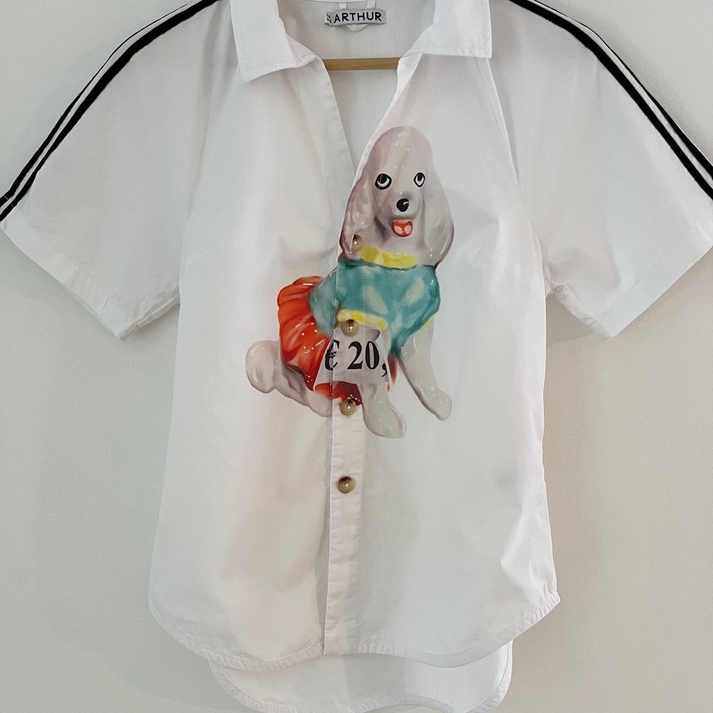 Arthur Apparel Fancy Poodle Raglan Shirt Size AU10.