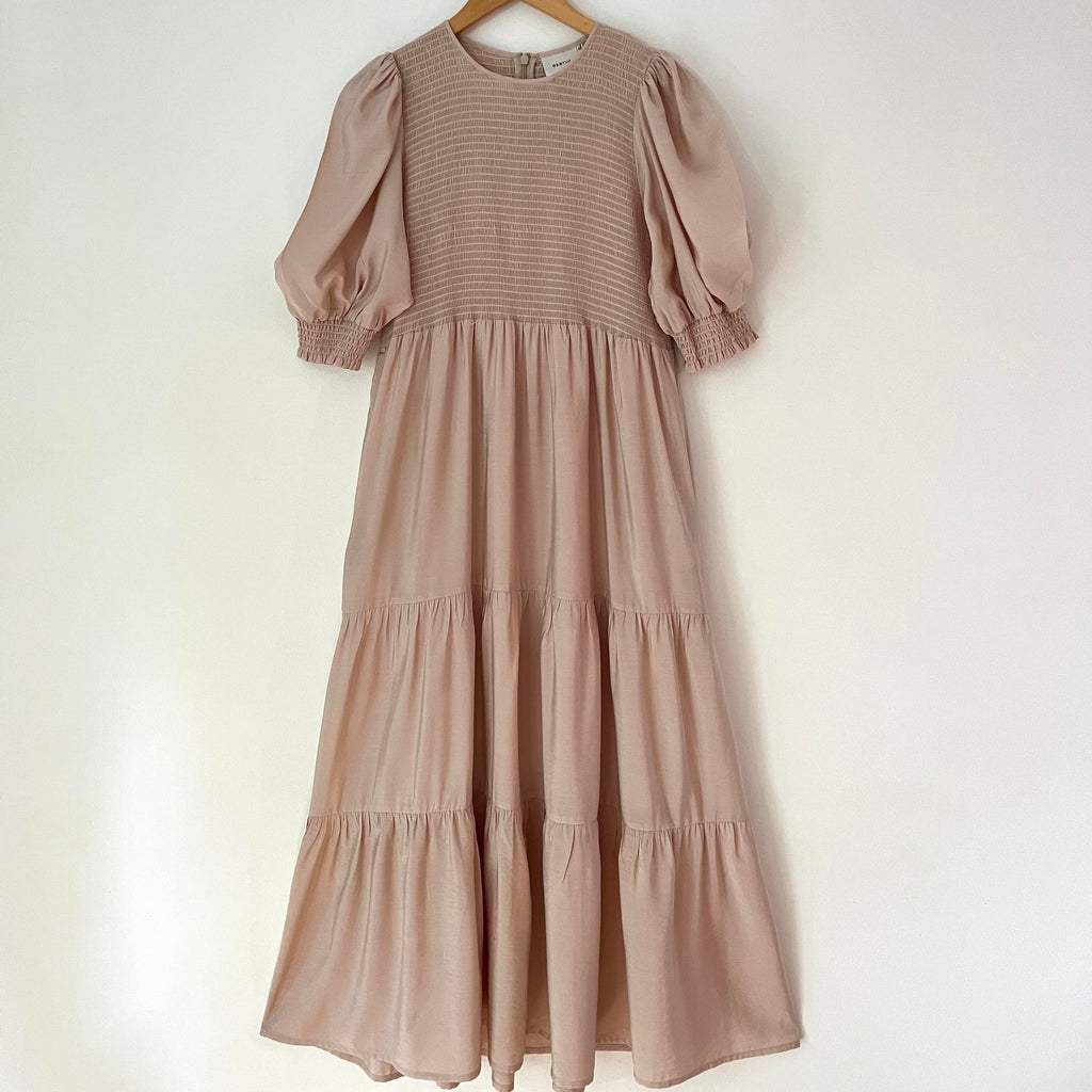 Gestuz MORIANAGZ Solid Short Sleeve Dress Size 40/AU12.