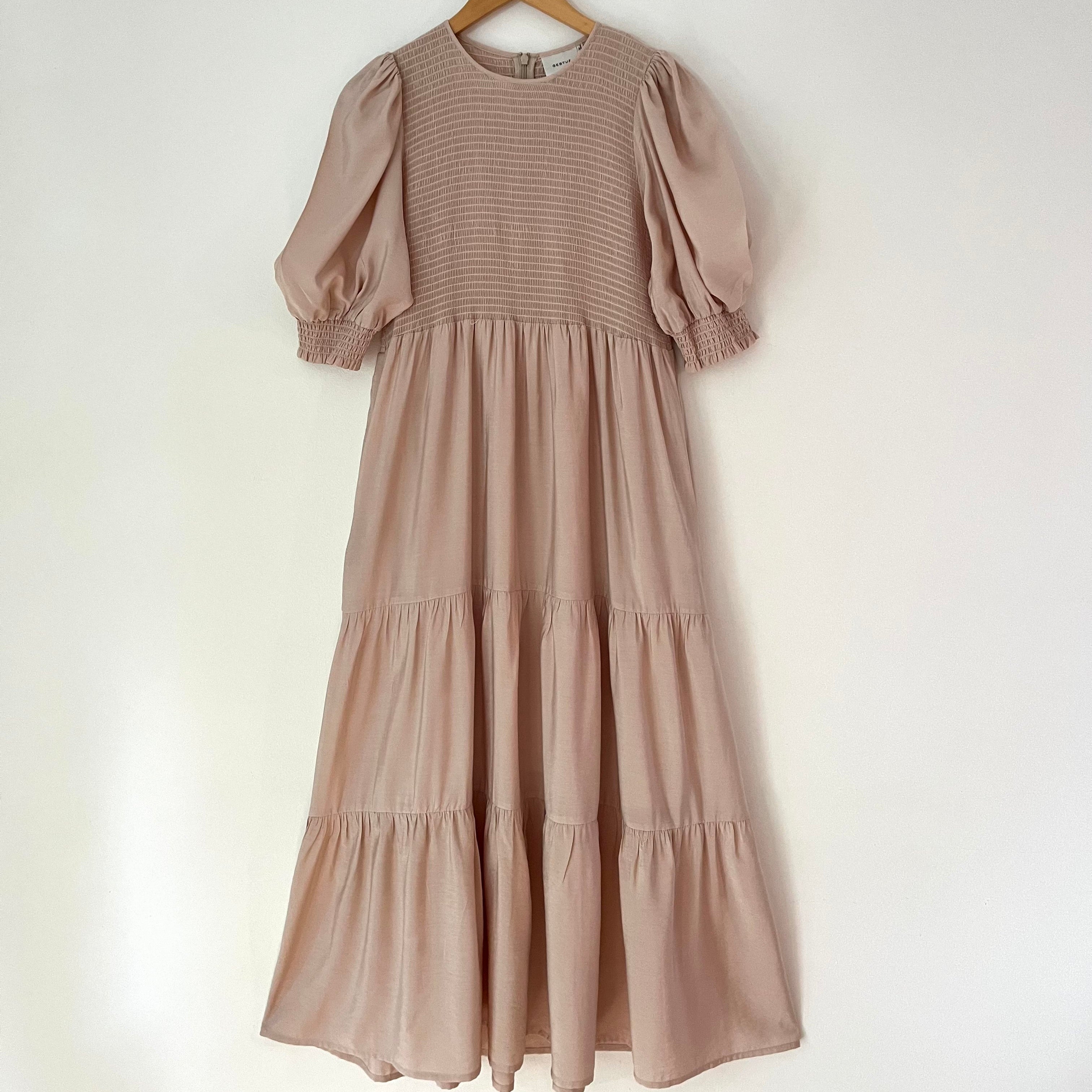 Gestuz MORIANAGZ Solid Short Sleeve Dress Size 40/AU12.