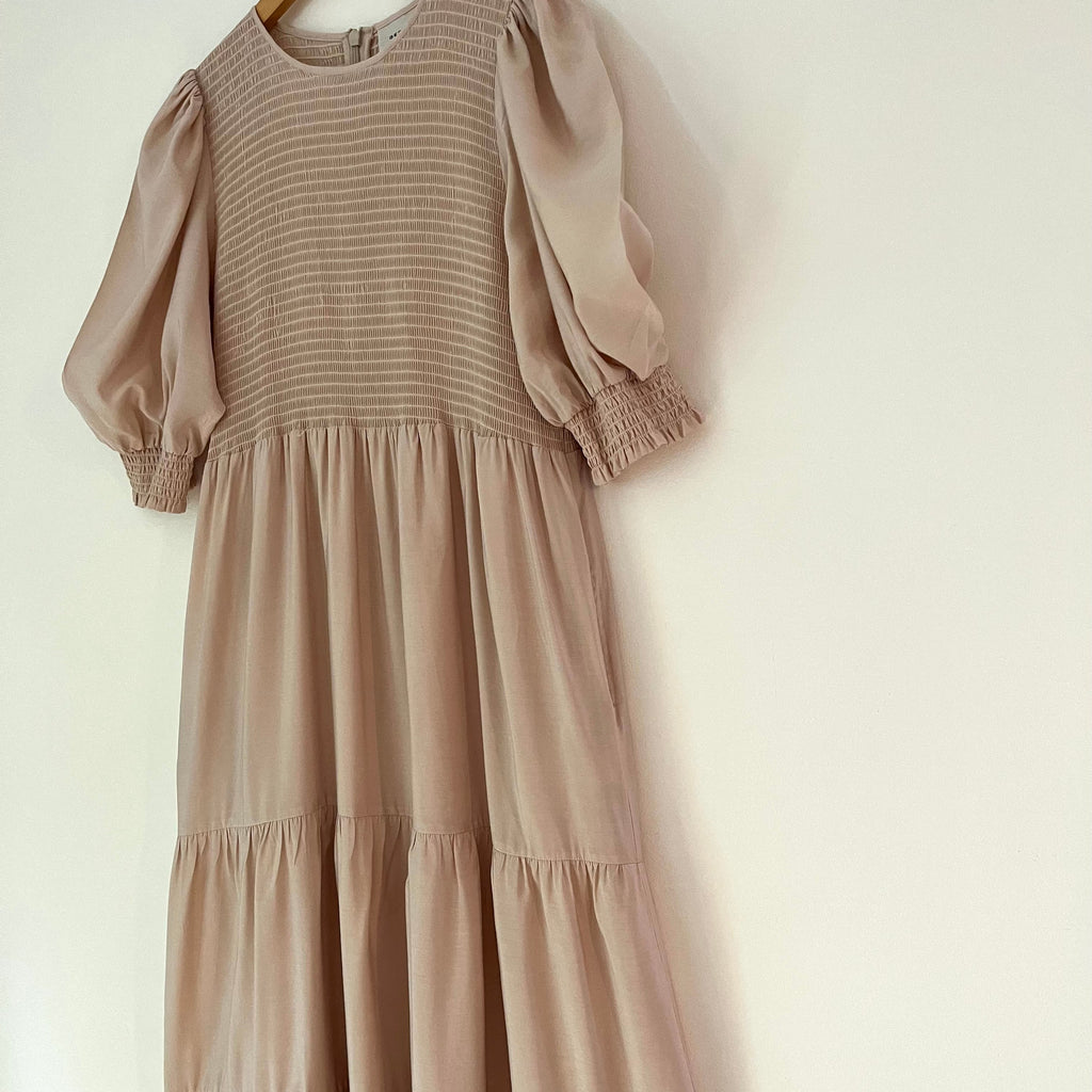 Gestuz MORIANAGZ Solid Short Sleeve Dress Size 40/AU12.